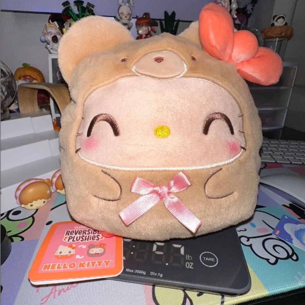 Hello Kitty Bear Plush - Reversible new with tags